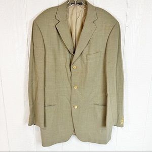 Mens Boss Hugo Boss Wool Gray Tan Blend Blazer Sports Coat Jacket 46L